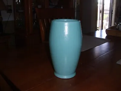 Vintage Arts And Crafts Matt Green Red Clay Vase • $25.60