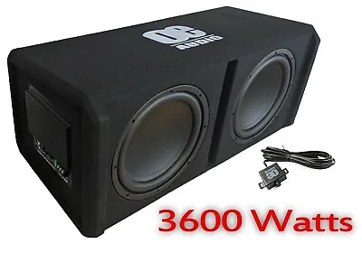 12  Twin Active Amplified Double Bass Box Sub Car Built In Amp 3600W ON SALE!!! • £299.99