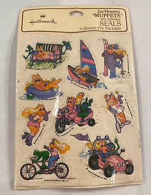 Vintage Hallmark 1981 Jim Henson Muppets Miss Piggy Stickers Sealed Package • $29.95