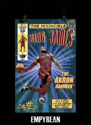 $24.99 • Buy LeBron James Cavaliers Nicknames Comic Book Poster Art Print