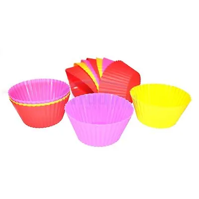 Silicone Cupcake Moulds Fairy Cake Cases Baking Mold Kitchen Home Accessories • £3.99