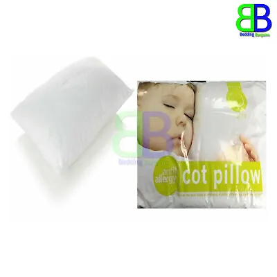 £8.99 • Buy Anti Allergy Cot Bed Pillow Filling Nursery Kids Baby Junior Toddler 40 X 60cm 