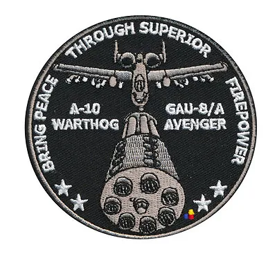 Air Force A-10 Warthog Peace Through Superior Firepower USAF HOOK PATCH • $8.95