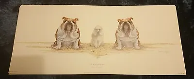 £9.95 • Buy Fine Art Print...The Management By Warwick Higgs Poodles And 2 Bulldogs