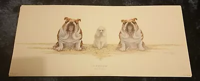 £9.95 • Buy Fine Art Print...The Management By Warwick Higgs Poodles And 2 Bulldogs
