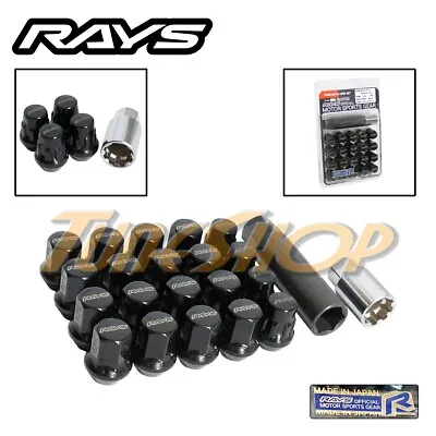 Rays Volk Racing 17 Hex Wheels Lock Lug Nuts 12x1.25 1.25 Acorn Rims Black S • $99.95