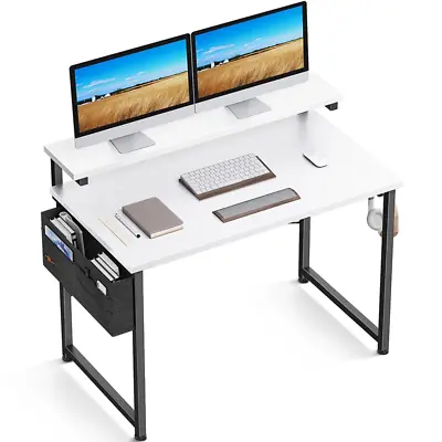 Tunnis Computer Desk With Adjustable Monitor Shelf Study Workstation • $108.34