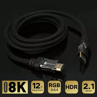 3PCS 2m HDMI 2.1 Cable 28AWG Braided HDMI Cord For LG OLED TV Samsung QLED TV • $59.84