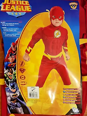 Justice League The Flash Deluxe Muscle Chest Child Costume DC Comics SMALL 4-6 • $26.99