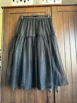 £10 • Buy H&M Polka Dot Tulle Black Skirt Size 12 (eur 40)