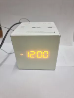 Sony ICF-C1 White Cube AM / FM Alarm Clock Radio LCD Display • $28