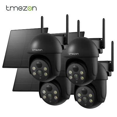 4PK Wireless WiFi Solar/Battery Security Camera Powered CCTV Camera Outdoor Home • $156.99