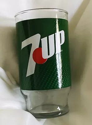 7-Up Soda Vintage 1970's Bubbles Footed Drinking Glass Tumbler • $8.60