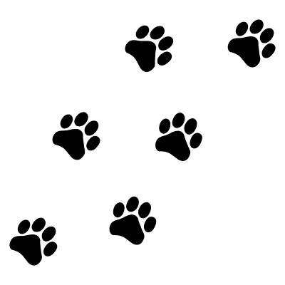 1 - 3  PAW PRINTS Vinyl Decal Sticker Car Laptop Dog Cat Puppy Kitty Pet Rescue • £1.99