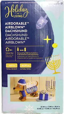 NEW Gemmy Airblown Inflatable Hanukkah Dachshund #111240 • $12.95