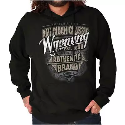 Wyoming American Souvenir Country WY USA Gift Adult Long Sleeve Hoodie Sweatshir • $29.99