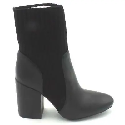 Vince Camuto Leather/Textile Ankle Boots Diandra Black • $35.99