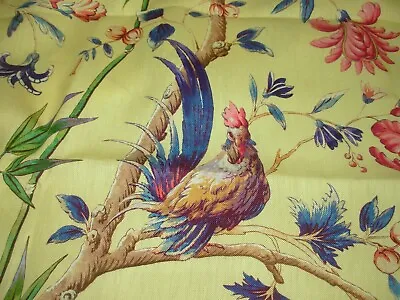 10 Yds~p Kaufmann Rooster Belle Vie Animal Drapery Upholstery Fabric For Less • $175