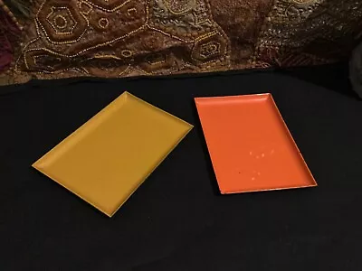 1960s/70s Made In Japan Lacquered Melamine Stacking Trays 7.5 X 5.25” • $12