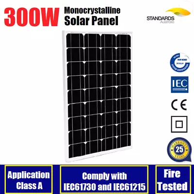 12V 300W Mono Solar Panel 300 Watt Fixed PV Caravan RV Camp Battery Charging  • $137.95