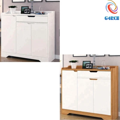 £99.99 • Buy Shoe Storage Cabinet Cupboard Footwear Rack Stand Wooden Sideboard Organizer UK