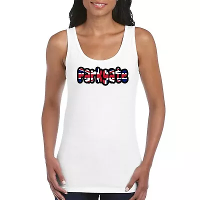 £9.99 • Buy Parkgate UK Love Text Flag Girls Women's Ladies Tank Top Vest T Shirt White