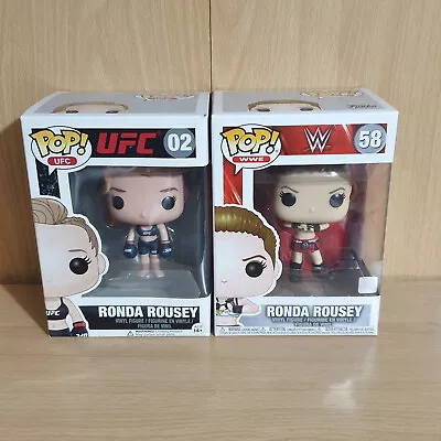 Funko Pop! Vinyl Wwe & Ufc Ronda Rousey Figures - Ufc #02 Wwe #58 • £17.99