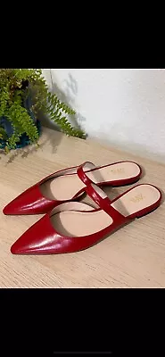 Red Zara Leather  Sandals Size 5 • £20