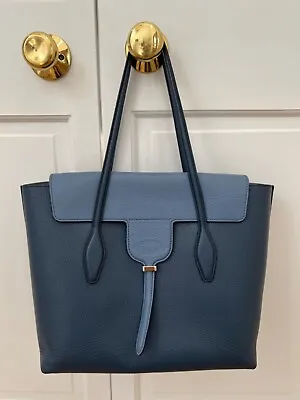 Tod's Blue Leather Joy Medium Tote Bag • $350