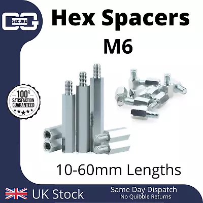 Hex Spacer Standoff Mount Fixing | PCB |  Metric |  Bolts | M6 • £5.30