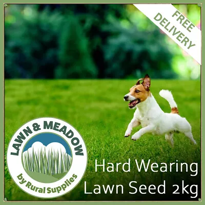 2KG Hard Wear Grass Seed Garden Lawns Sport Fields Paddocks Tough Fast Growing • £16
