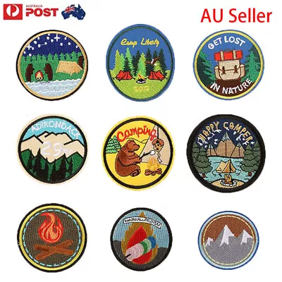 NEW AU STOCK Outdoor Hiking Camping Patch Embroidered Applique IRON ON Patches • $2.99