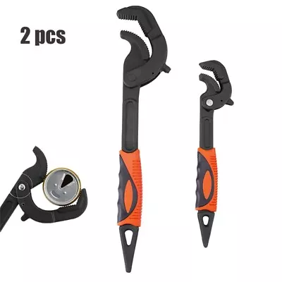 2pcs Multi-function Magic Wrench Self-Adjusting Spanner Power Grip Pipe Wrench • $21.99