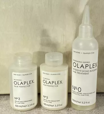 OLAPLEX No. 3 Hair Perfector Pre-Shampoo Treatment - 100ml/ No. 0 Bond Treatment • £20.95