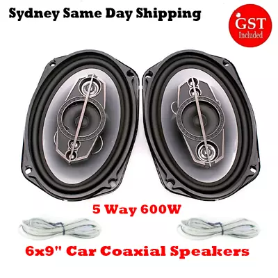 6x9 Inch Car Coaxial Speakers 5 Way 600W Stereo Super Bass Audio Cable Subwoofer • $72.85