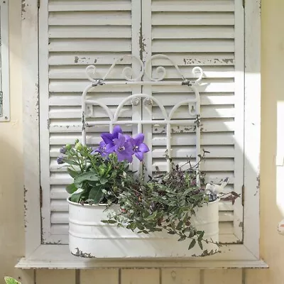 Aged White Wall Planter Trough Bird Retro Shabby Garden Bath Handmade • £33.99