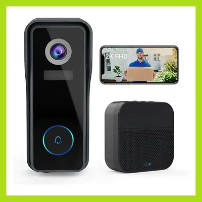 $44.99 • Buy ZUMIMALL Video Doorbell Camera WiFi Wireless Outdoor Security Cam Night Vision