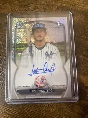 2023 Bowman Chrome 1st Ssp Hans Montero Mojo Refractor Auto /150 Yankees • $28