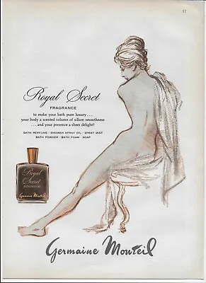 1966 Germaine Monteil Royal Secret Fragrance Nude Perfume Original Print Ad • $9.99