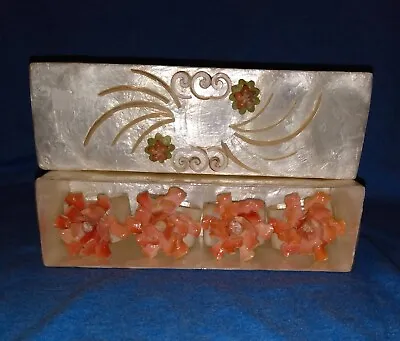 Beautiful Mother Of Pearl Flower Napkin Rings Set Of Four With Box • $10