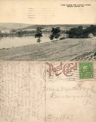 Juniata River Mount Union Pa 1935 Vintage Postcard • $13.99