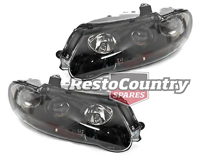 Holden Commodore Black Projector Headlights PAIR VX VU Head Light Ss Executive • $339.90