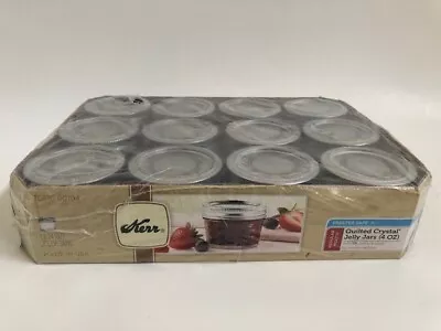 Kerr Quilted Crystal Jelly Jars Pack Of 12 (4 Ounce) NEW CASE W Lids And Rings • $12.99