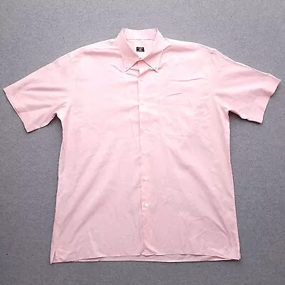 Solemare Maus & Hoffman Button Down Shirt XXL Pink Diamond Weave SS Mens • $34.99