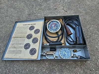 $99.99 • Buy 1956 VTG Allstate Engine Vacuum  Fuel Pump Tester Compression Gauge Timing Set