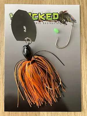 WHACKED LURES AUS ~ 1oz 'Rig Your Own Trailer' CHATTERBAIT ~ RUSTY ORANGE • $13.50