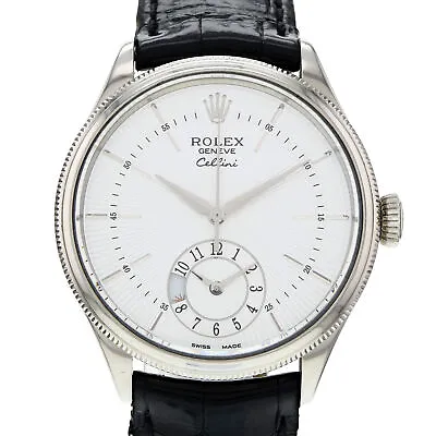 Rolex Cellini Dual Time 50529 39mm White Gold Watch • $24858.08