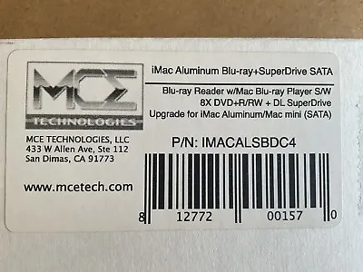 NIB: MCE Internal Blu-ray Player / SuperDrive For IMac (Early 2009 - Mid 2011) • $89