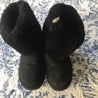 Womens UGG Boots Size 9 Classic Tall Fur Boot BLK Black • $25