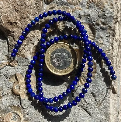 £7.25 • Buy Lapis Lazuli - Semi Precious - Gemstone Beads 3mm - 40cm Strand Jewellery Making